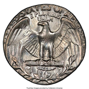 image for: 1971-D 25C Washington Quarter -- Struck on a Clad Dime Planchet -- MS64 PCGS. Ex: Fred Weinberg Collection.From The F...