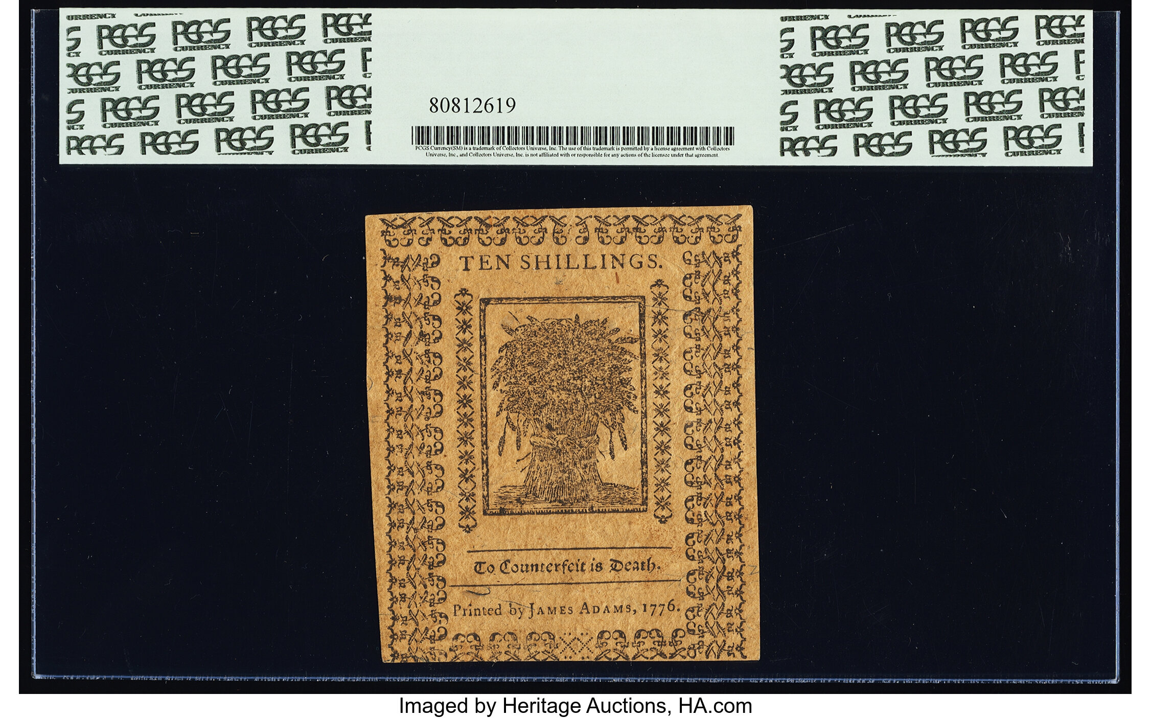 image for: Delaware January 1, 1776 10s PCGS Choice New 63PPQ....