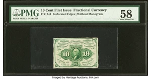 image for: Fr. 1241 10¢ First Issue PMG Choice About Unc 58....