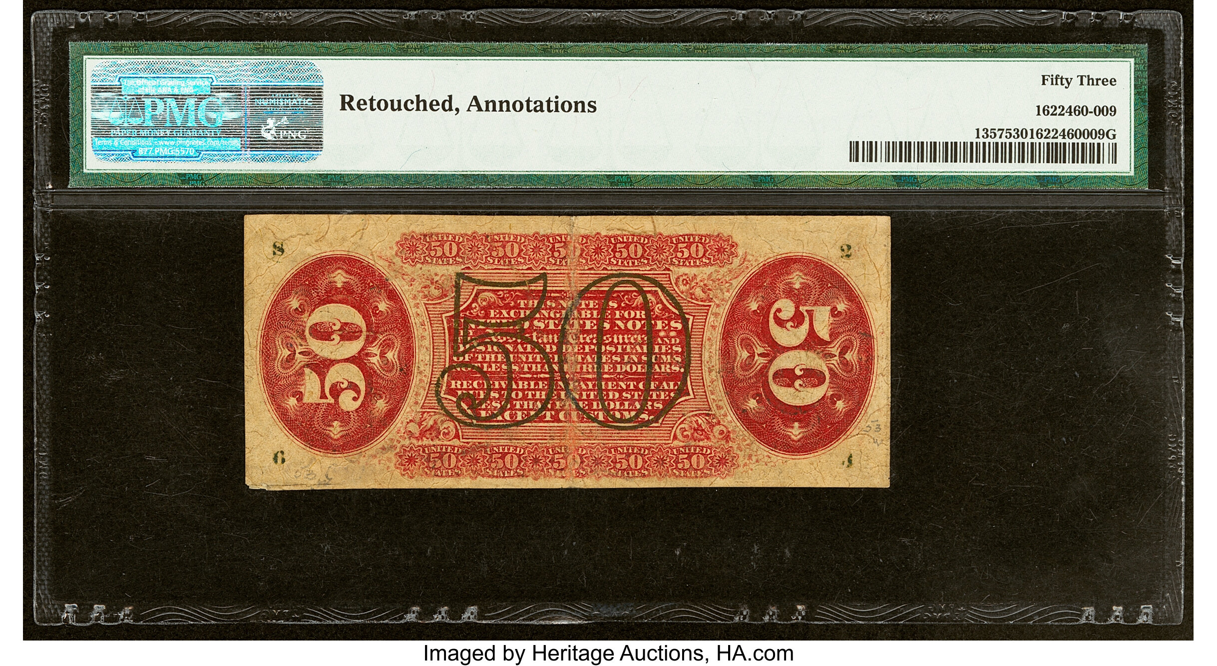 image for: Fr. 1357 50¢ Third Issue Justice PMG About Uncirculated 53....