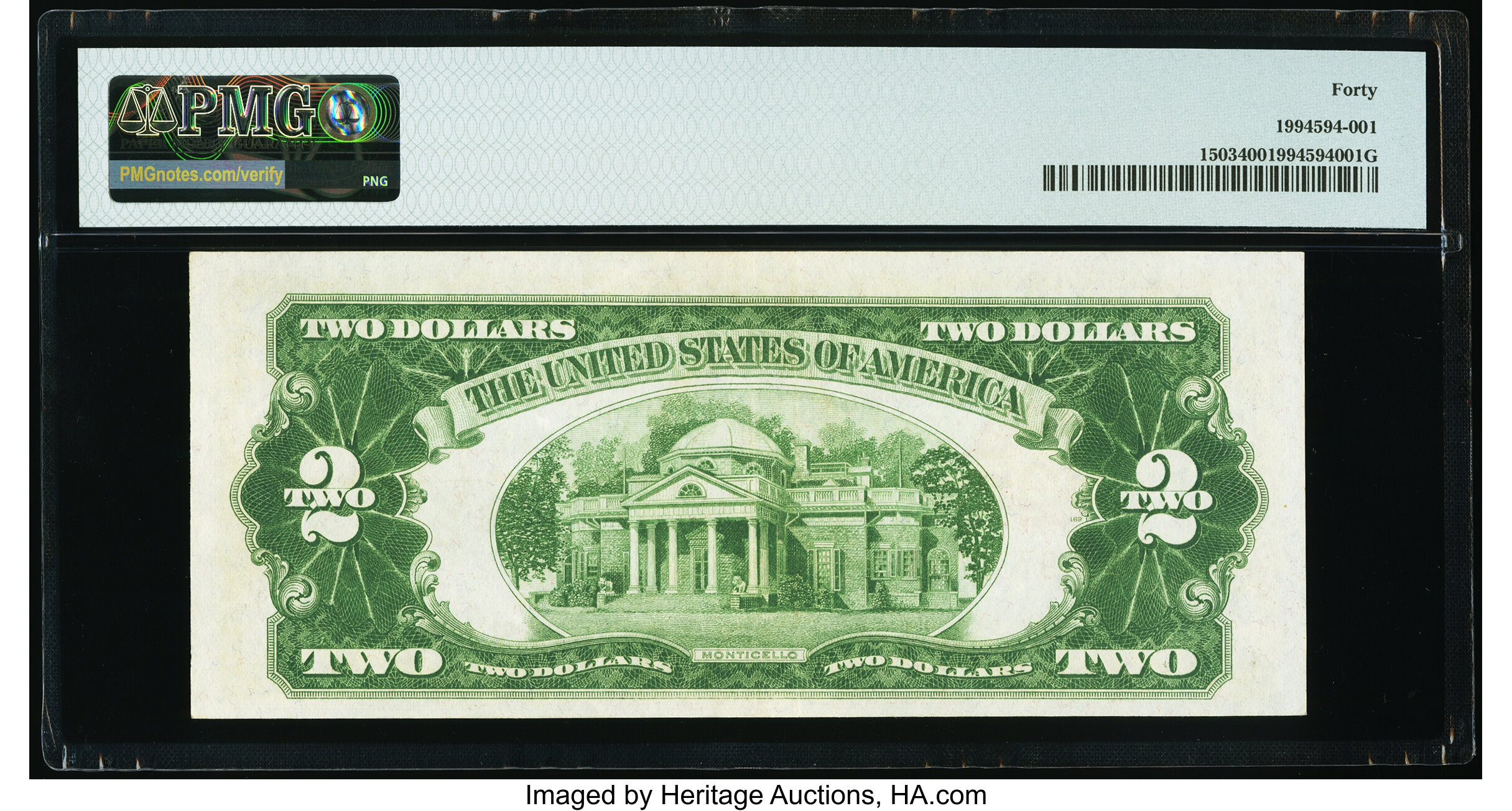 image for: Fr. 1503 $2 1928B Legal Tender Note. B-A Block. PMG Extremely Fine 40....