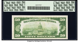 image for: Fr. 2101-F $50 1928A Federal Reserve Note. PCGS Very Choice New 64PPQ....