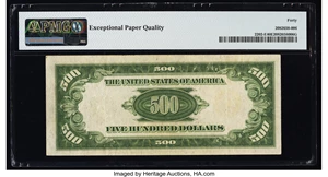 image for: Fr. 2202-E $500 1934A Federal Reserve Note. PMG Extremely Fine 40 EPQ....
