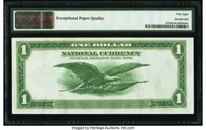 image for: Fr. 727 $1 1918 Federal Reserve Bank Note PMG Choice About Unc 58 EPQ....