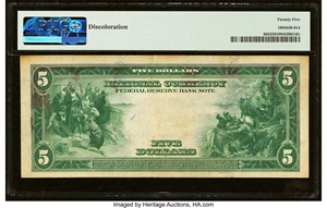 image for: Fr. 804 $5 1918 Federal Reserve Bank Note PMG Very Fine 25....
