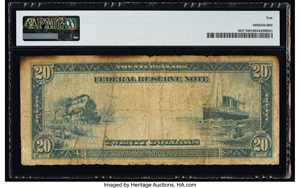 image for: Fr. 982* $20 1914 Federal Reserve Star Note PMG Very Good 10....