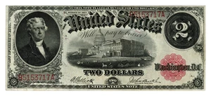 image for: FR. 58 1917 $2 Legal Tender PMG VF30