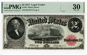 image for: FR. 58 1917 $2 Legal Tender PMG VF30