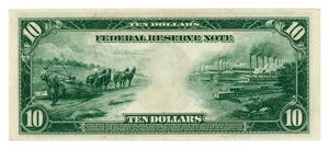 image for: FR. 930 1914 $10 Federal Reserve Note Chicago PMG Choice AU58 (Blue Seal)