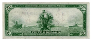image for: FR. 1048 1914 $50 Federal Reserve Note Chicago PCGS VF25 (Blue Seal)
