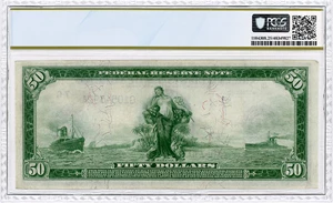 image for: FR. 1048 1914 $50 Federal Reserve Note Chicago PCGS VF25 (Blue Seal)
