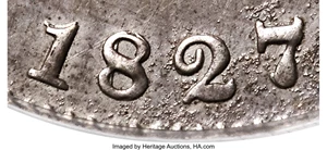 image for: 1827/3 25C Restrike, B-2, High R.6, PR63 PCGS....