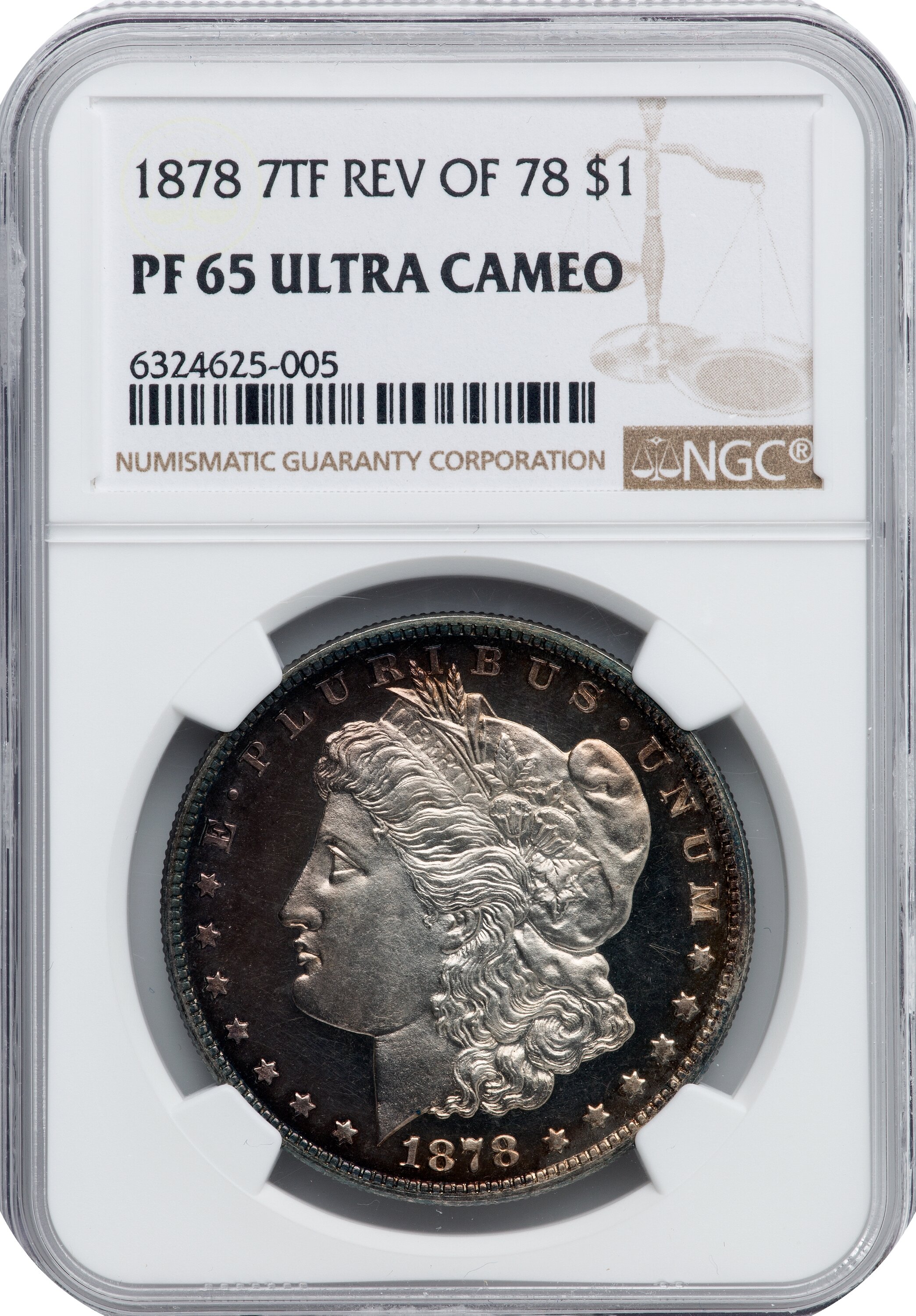 image for: 1878 7TF $1 PR65 Ultra Cameo NGC....