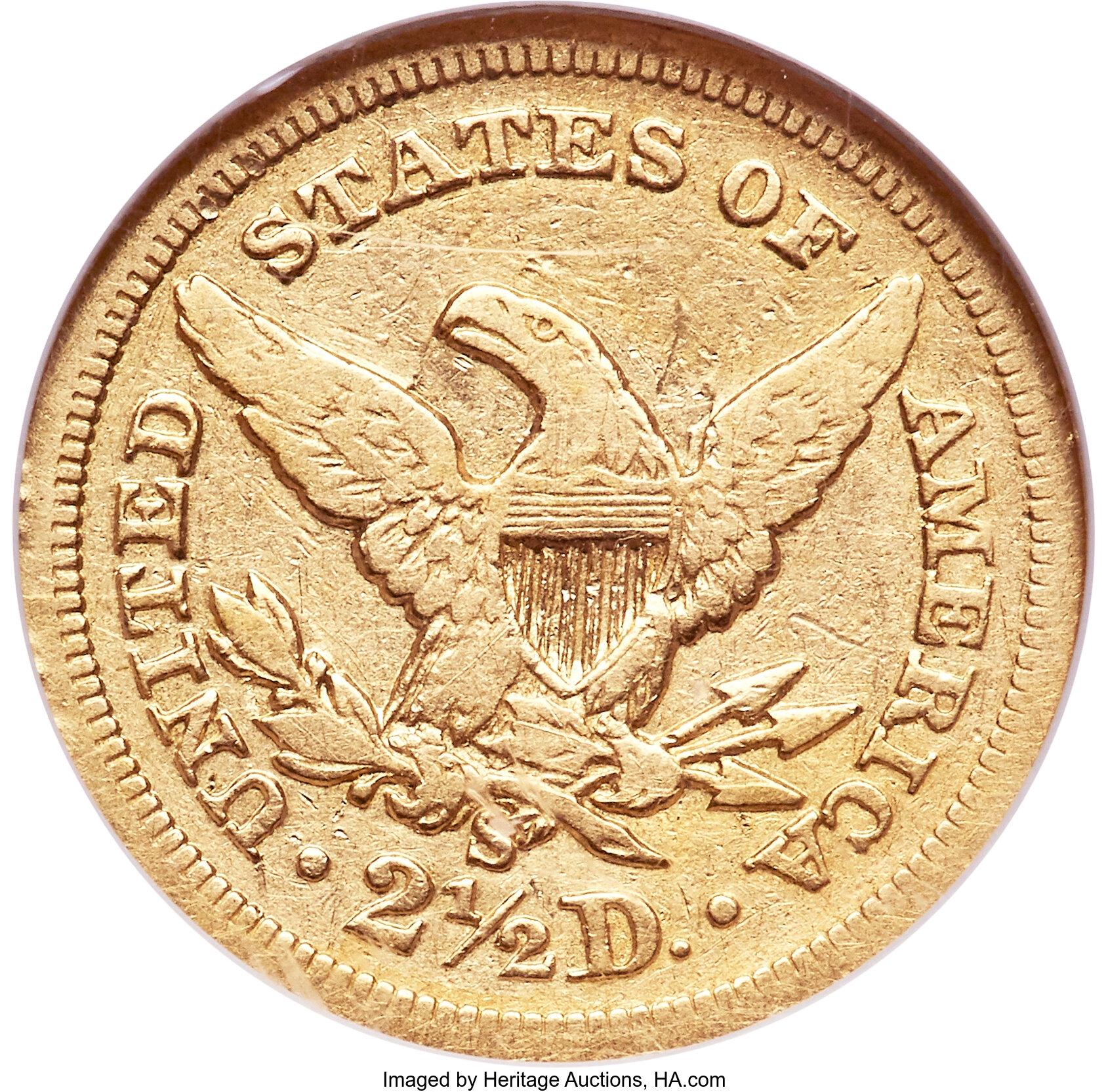 image for: 1854-S $2 1/2 VF25 NGC....