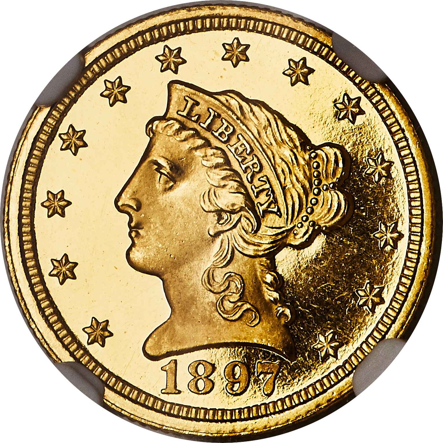 image for: 1897 $2 1/2 PR67+ Ultra Cameo NGC. JD-1, High R.4....