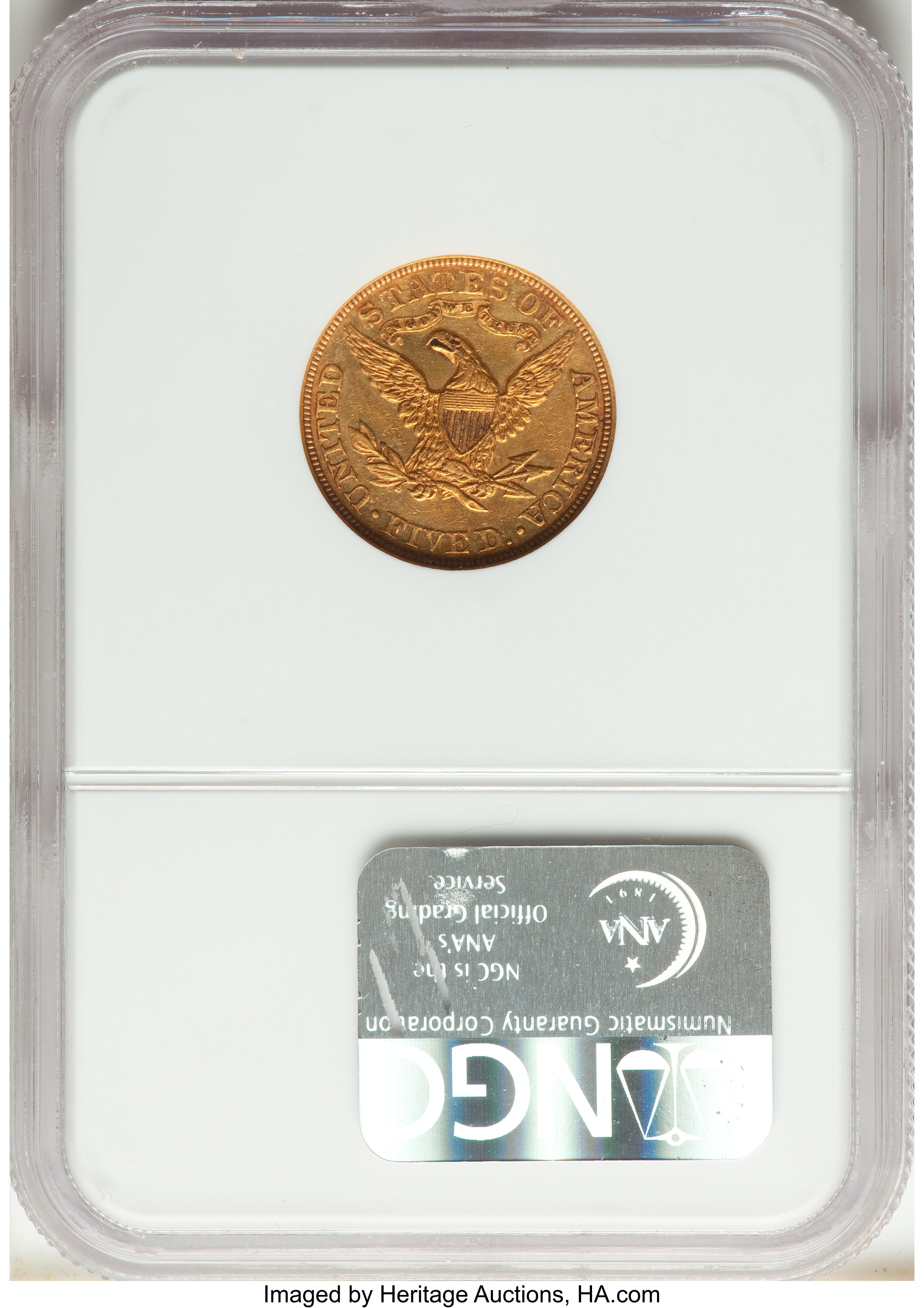 image for: 1887 $5 PR53 NGC. JD-1, R.5....