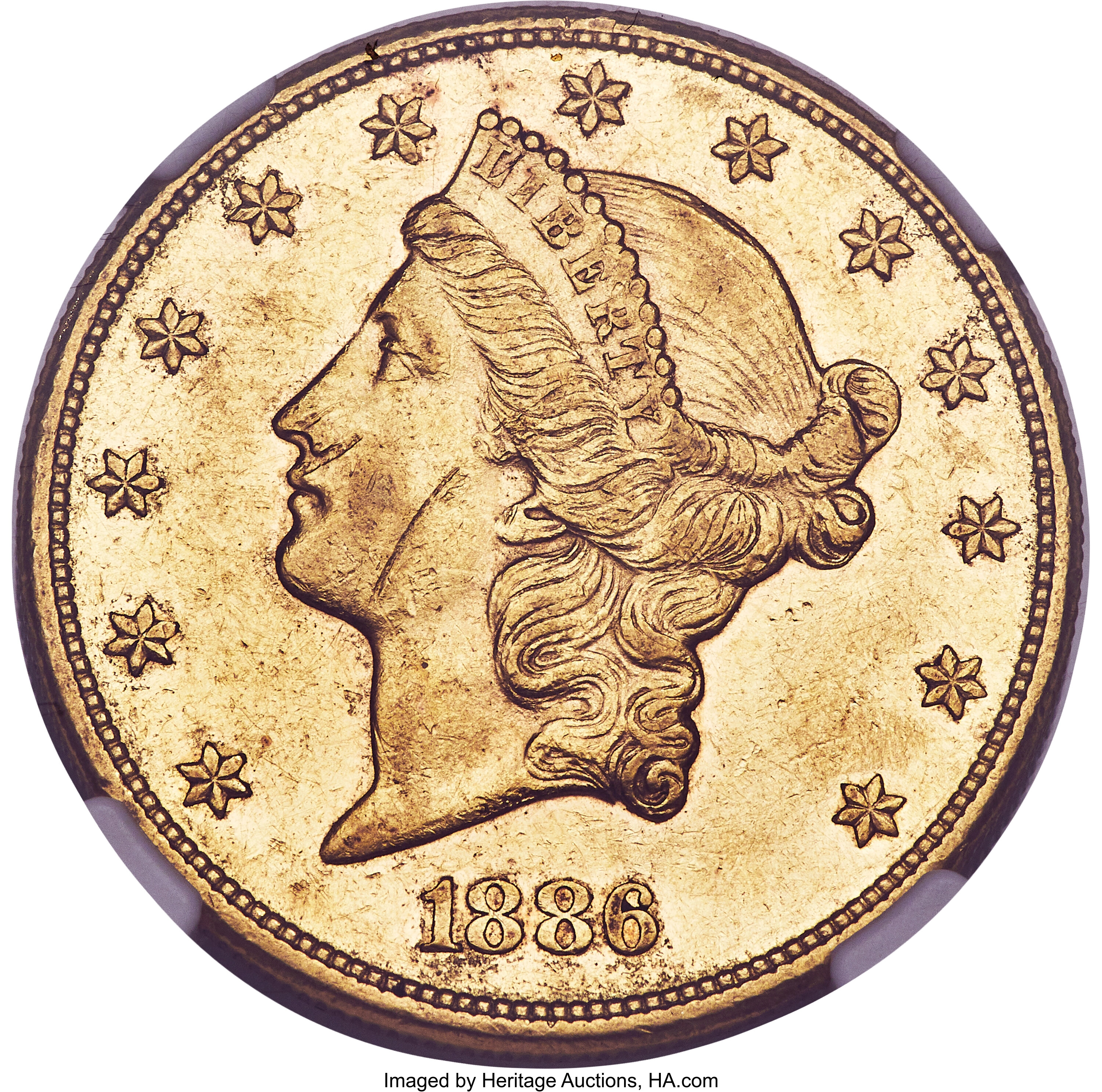 image for: 1886 $20 AU53 NGC....