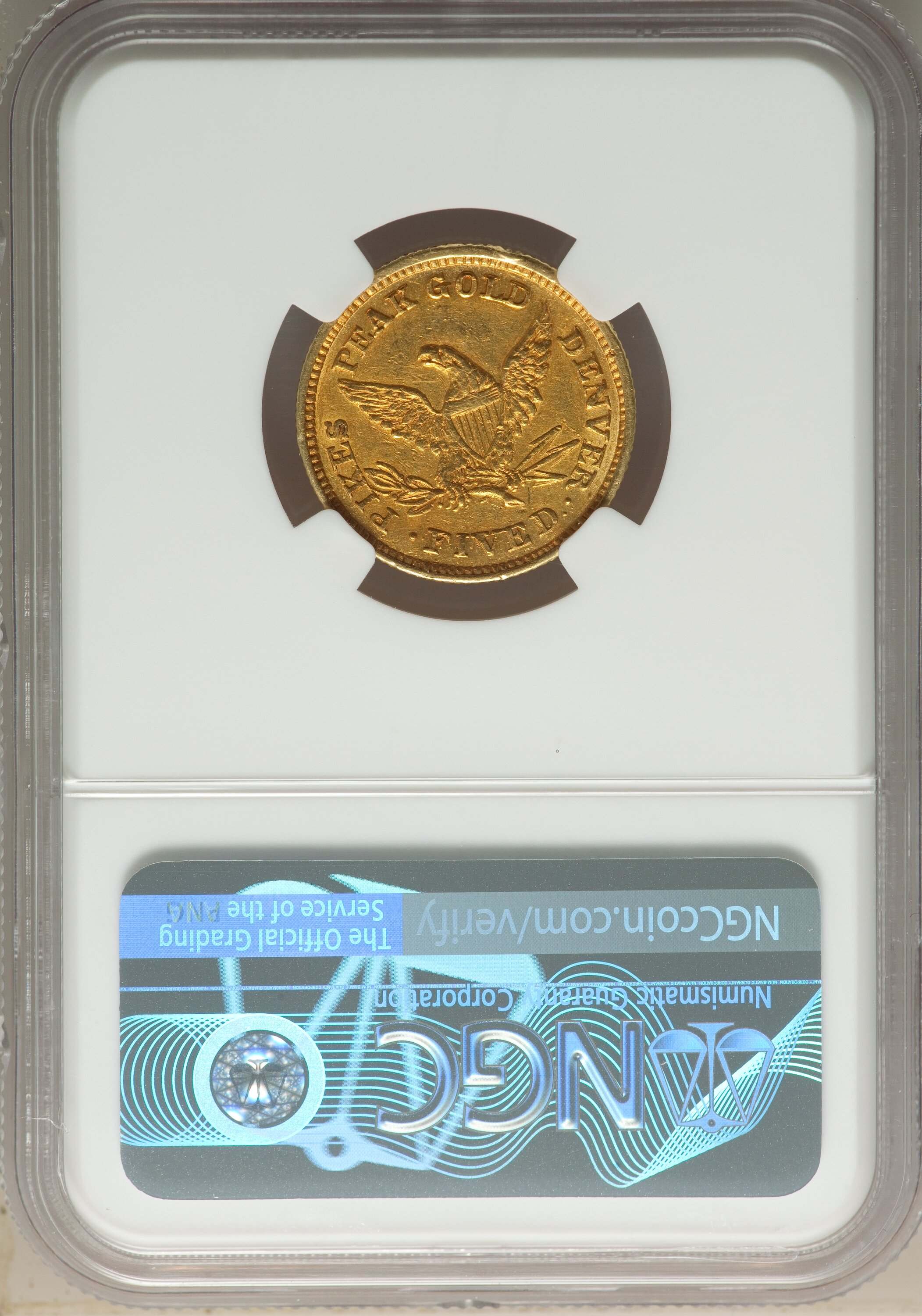 image for: 1860 $5 Clark, Gruber & Co. Five Dollar MS61 NGC. K-2, R.4....