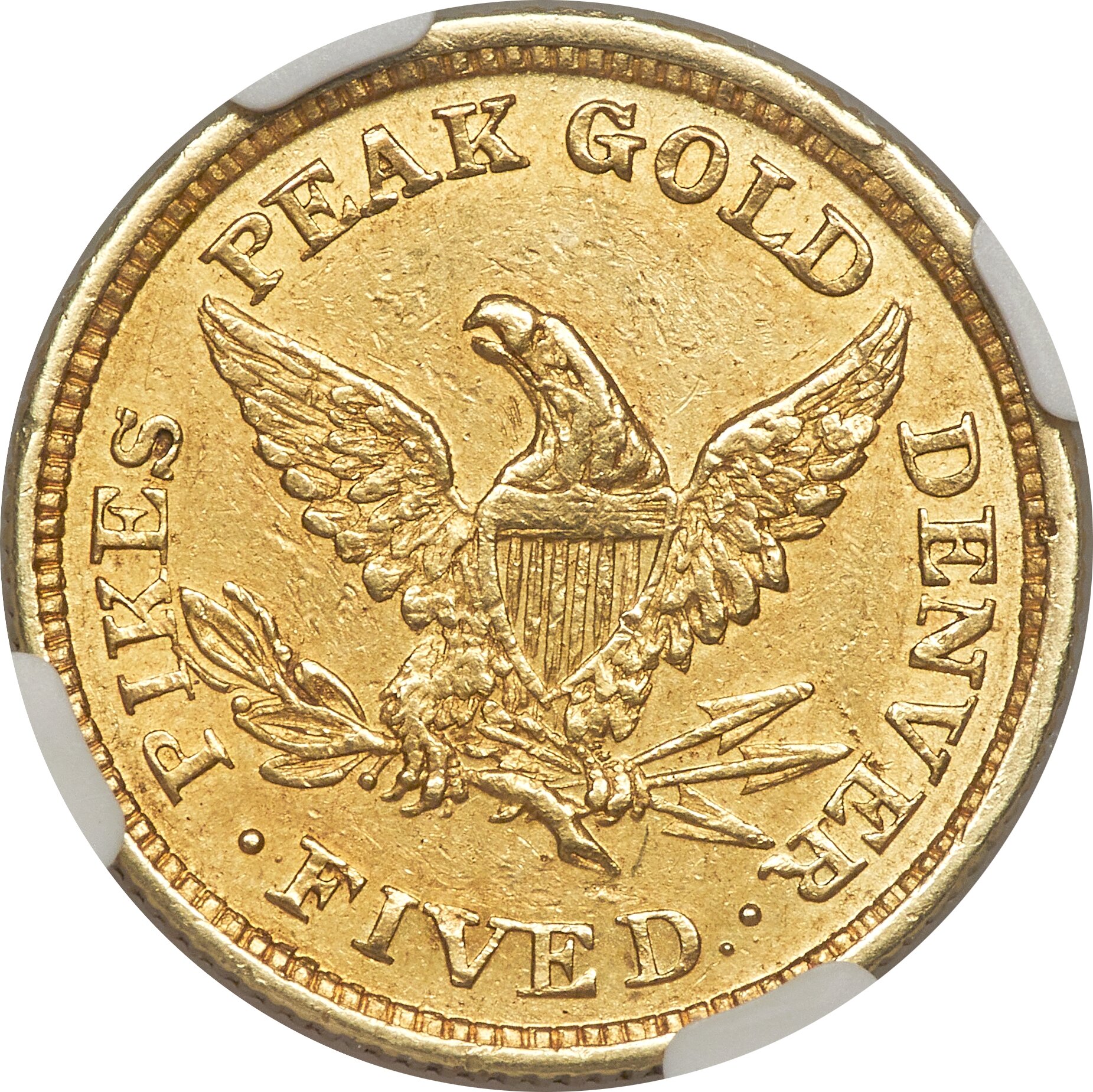 image for: 1860 $5 Clark, Gruber & Co. Five Dollar MS61 NGC. K-2, R.4....