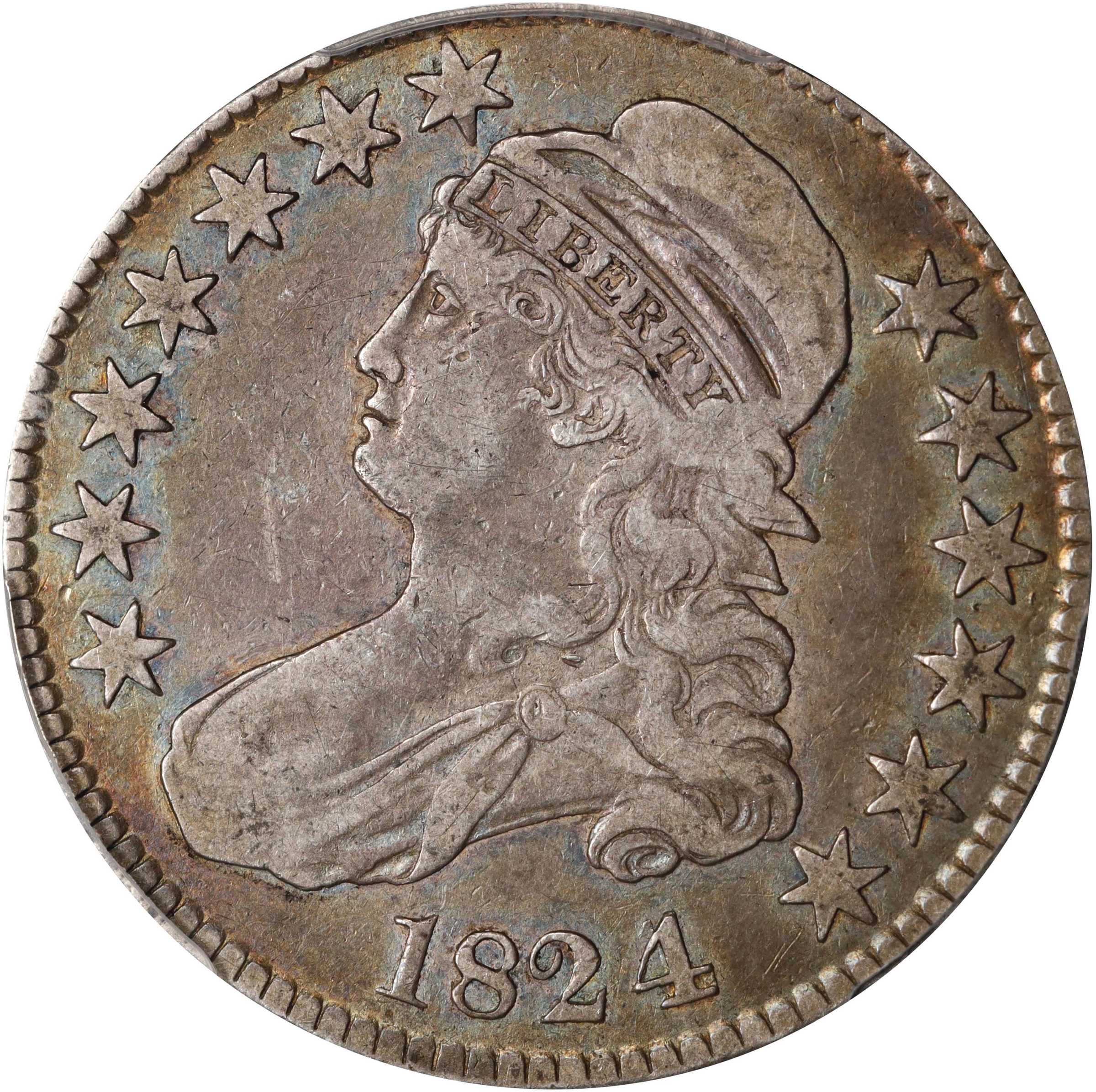 image for: 1824/4 Capped Bust Half Dollar. O-110. VF-25 (PCGS).