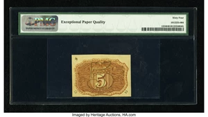 image for: Fr. 1234 5c Second Issue PMG Choice Uncirculated 64 EPQ.