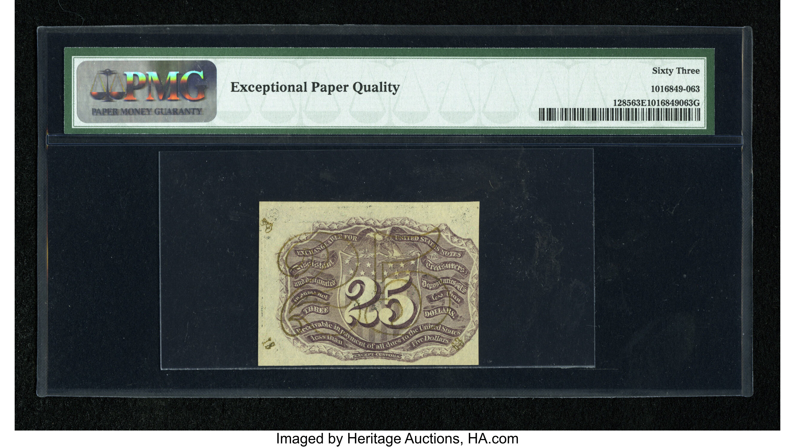 image for: Fr. 1285 25c Second Issue PMG Choice Uncirculated 63 EPQ....