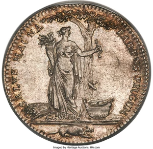 image for: 1796 Castorland Medal, Silver, AU55 PCGS. W-9100, R.5....