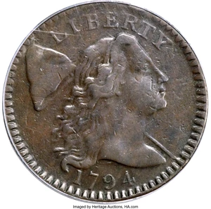 image for: 1794 1C Head of 1794, S-59, B-57, R.3, XF40 PCGS....