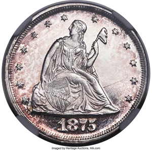 image for: 1875 20C PR64 Ultra Cameo NGC. BF-1, R.1....
