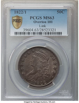 image for: 1822/1 50C O-101, R.1, MS63 PCGS....
