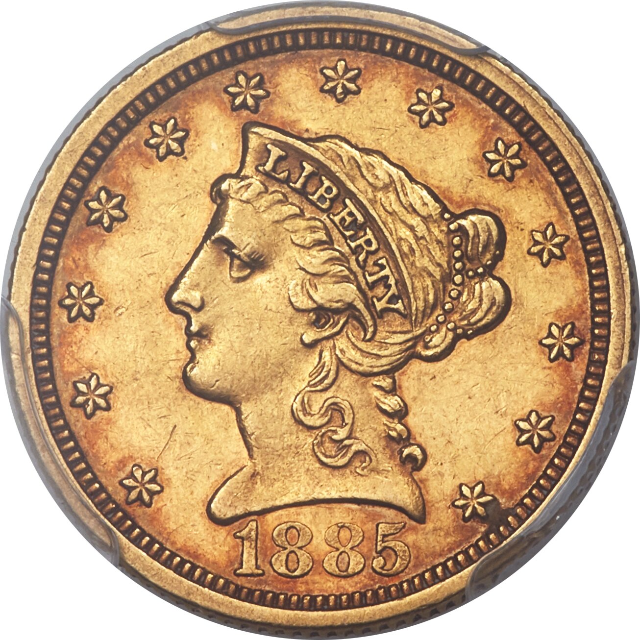 image for: 1885 $2 1/2 PR55 PCGS. CAC....