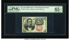 image for: Fr. 1265 10c Fifth Issue PMG Gem Uncirculated 65 EPQ....