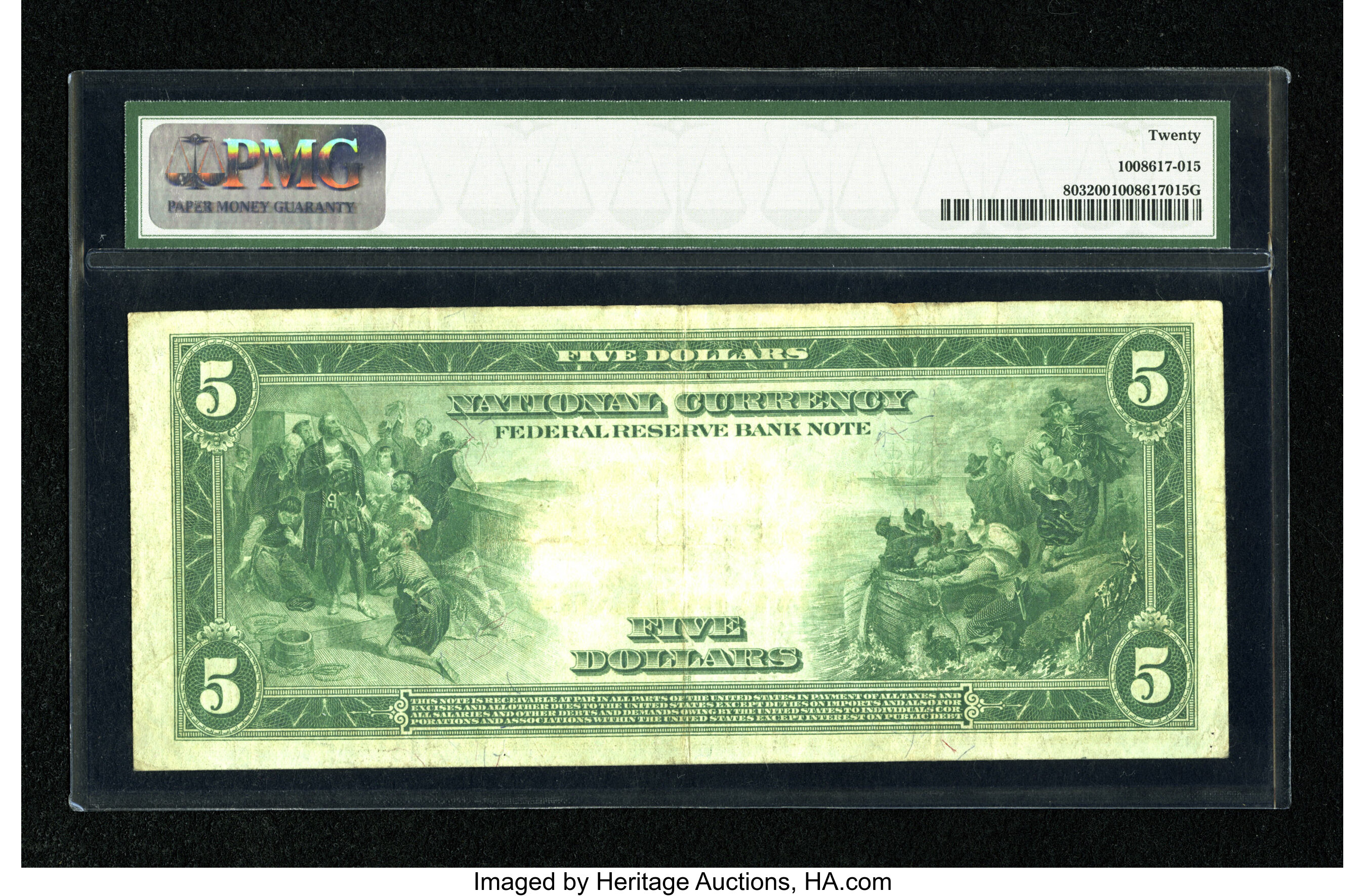 image for: Fr. 803 $5 1918 Federal Reserve Bank Note PMG Very Fine 20....