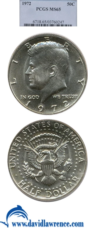 image for: 1972 50c PCGS MS65