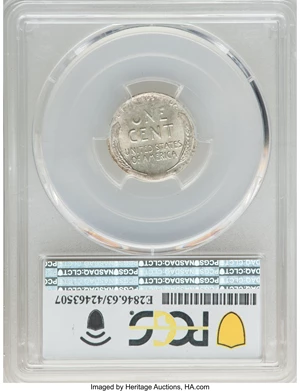 image for: 1958 1C Lincoln Cent -- Struck on a Silver Dime Planchet -- MS63 PCGS....