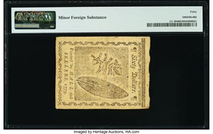 image for: Continental Currency January 14, 1779 $60 PMG Extremely Fine 40....