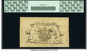 image for: South Carolina February 8, 1779 $60 PCGS Apparent Extremely Fine 40....