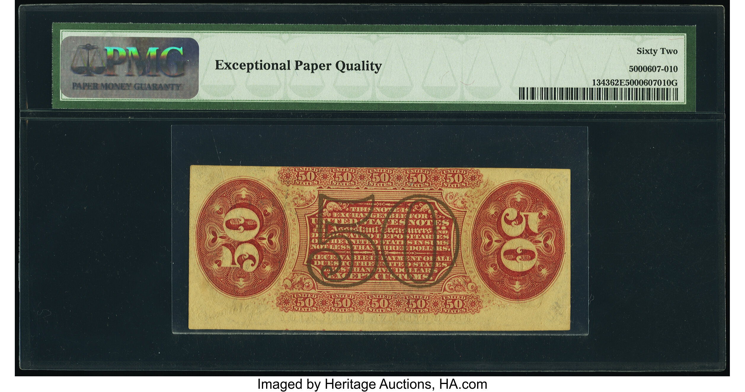 image for: Fr. 1343 50¢ Third Issue Justice PMG Uncirculated 62 EPQ....