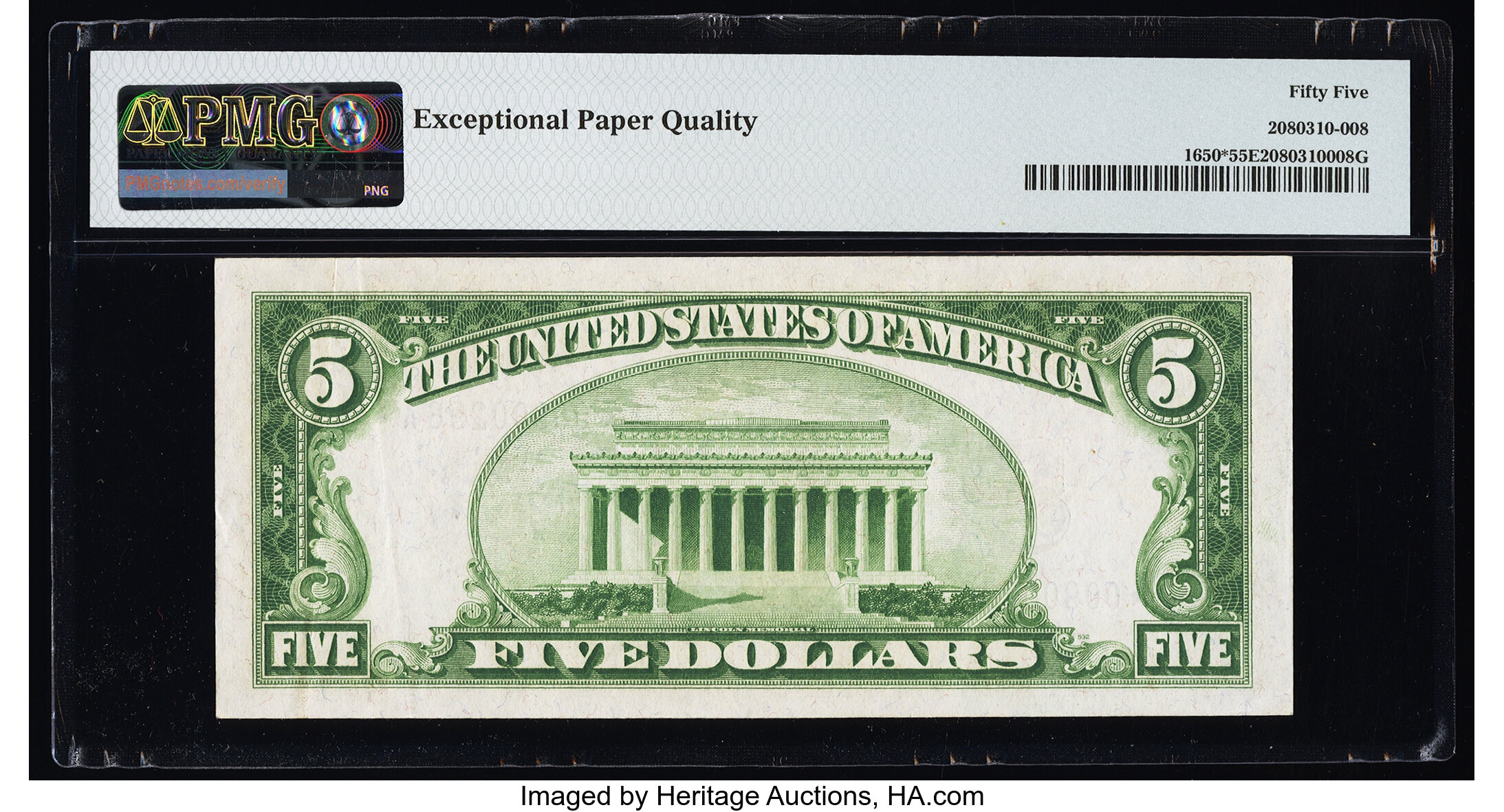 image for: Fr. 1650* $5 1934 Silver Certificate Star. PMG About Uncirculated 55 EPQ....