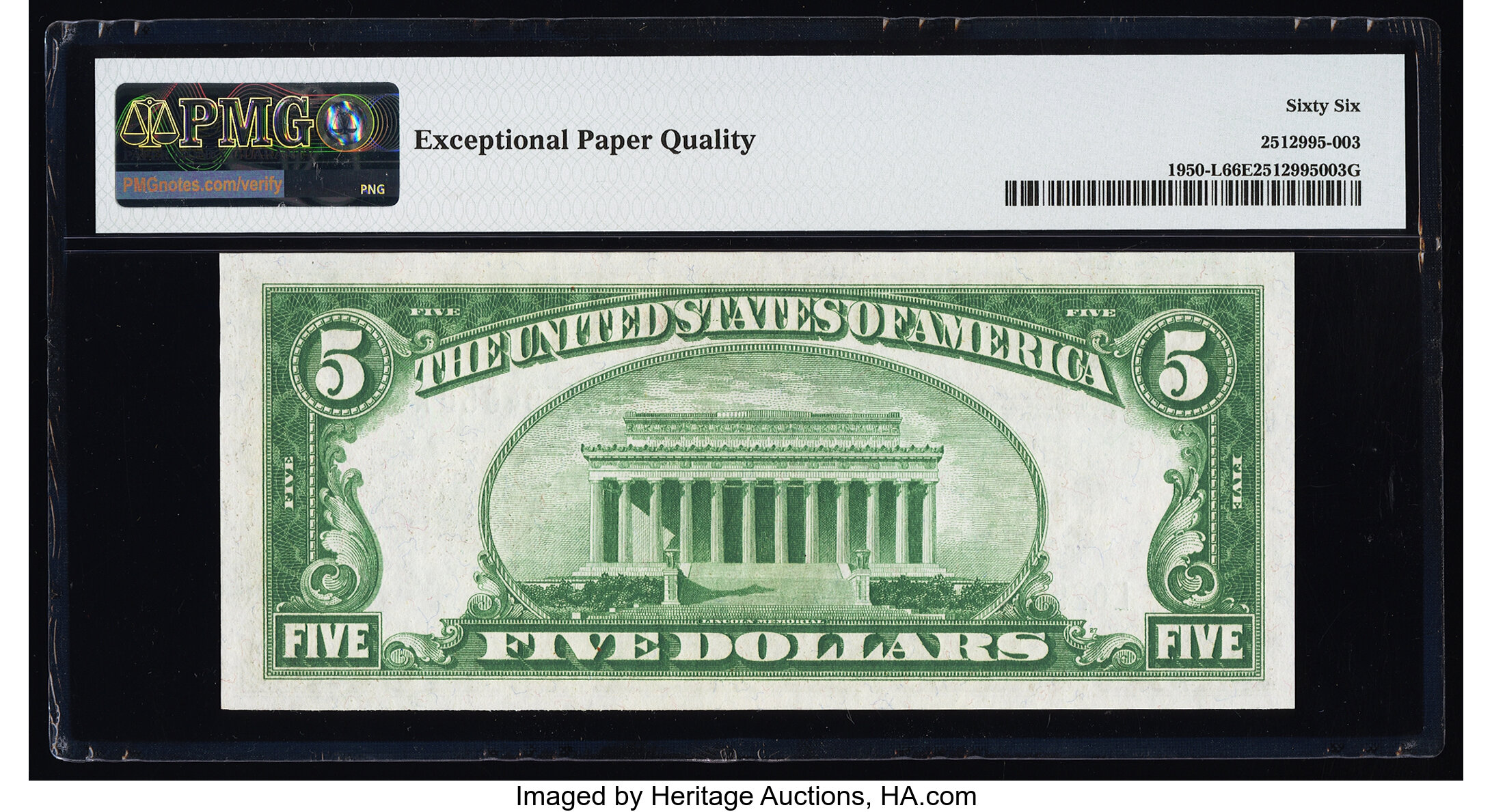 image for: Fr. 1950-L $5 1928 Federal Reserve Note. PMG Gem Uncirculated 66 EPQ....
