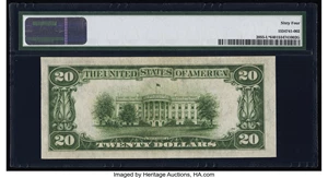 image for: Fr. 2055-L* $20 1934A Federal Reserve Star Note. PMG Choice Uncirculated 64....