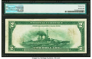 image for: Fr. 774 $2 1918 Federal Reserve Bank Note PMG Very Fine 25....