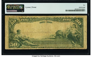 image for: Omaha, NE - $50 1902 Date Back Fr. 668 The Omaha National Bank Ch. # (W)1633 PMG Very Good 10....