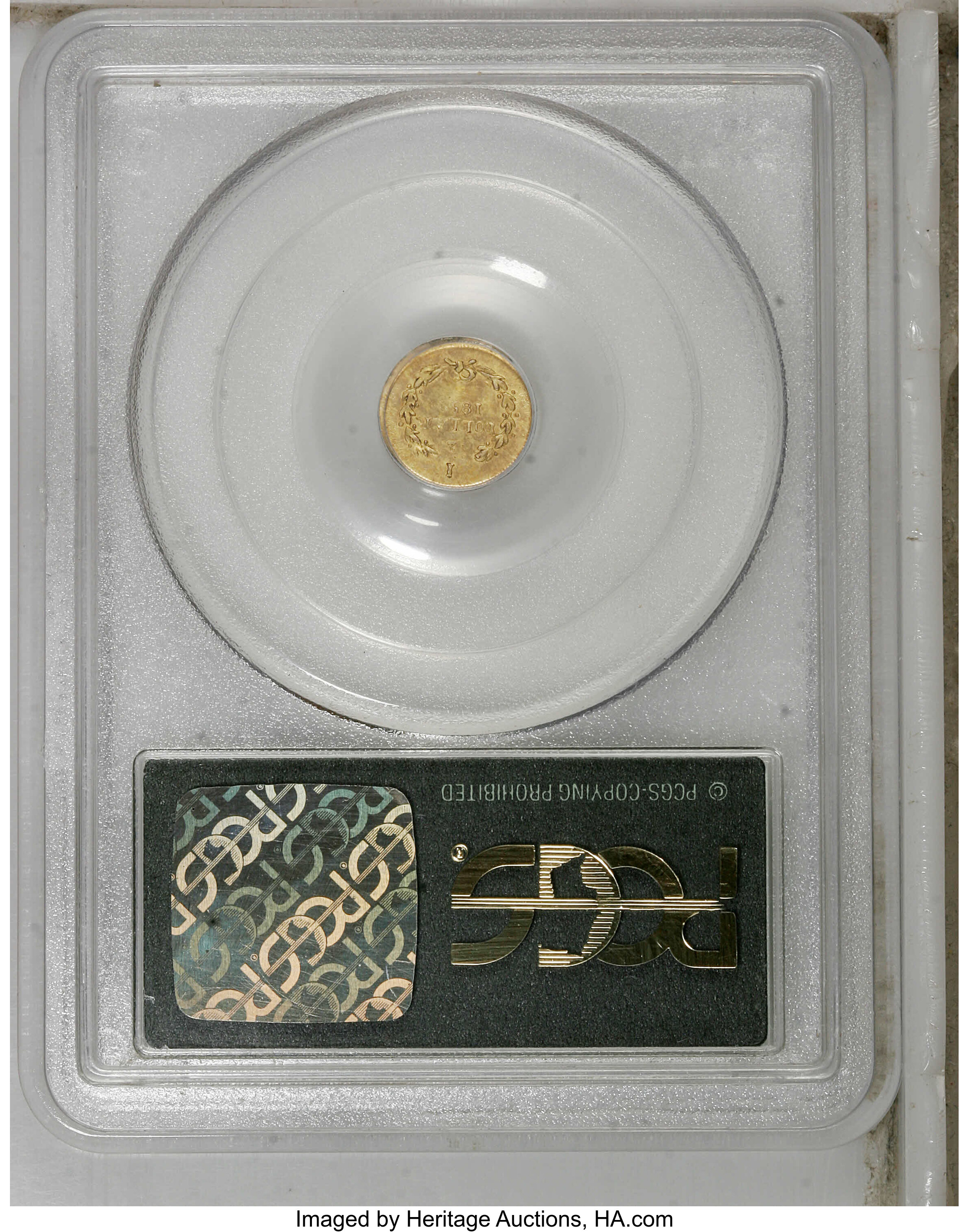 image for: 1859 50C Liberty Round 50 Cents, BG-1002, High R.4, AU53 PCGS. PCGS Population (1/49). NGC Census: (0/10).   (#10831)...