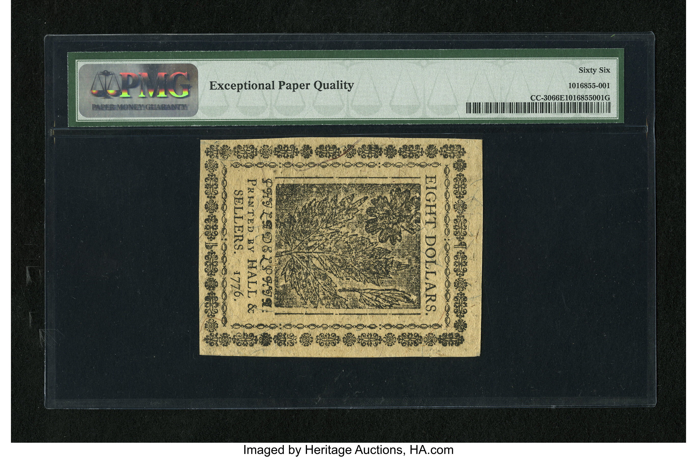 image for: Continental Currency February 17, 1776 $8 PMG Gem Uncirculated 66 EPQ....