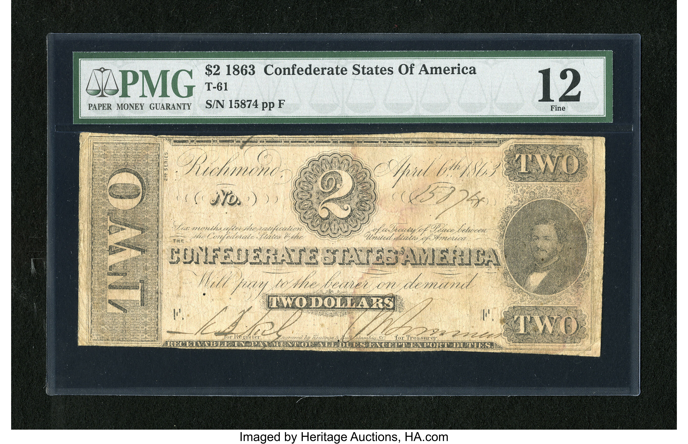 image for: T61 $2 1863....