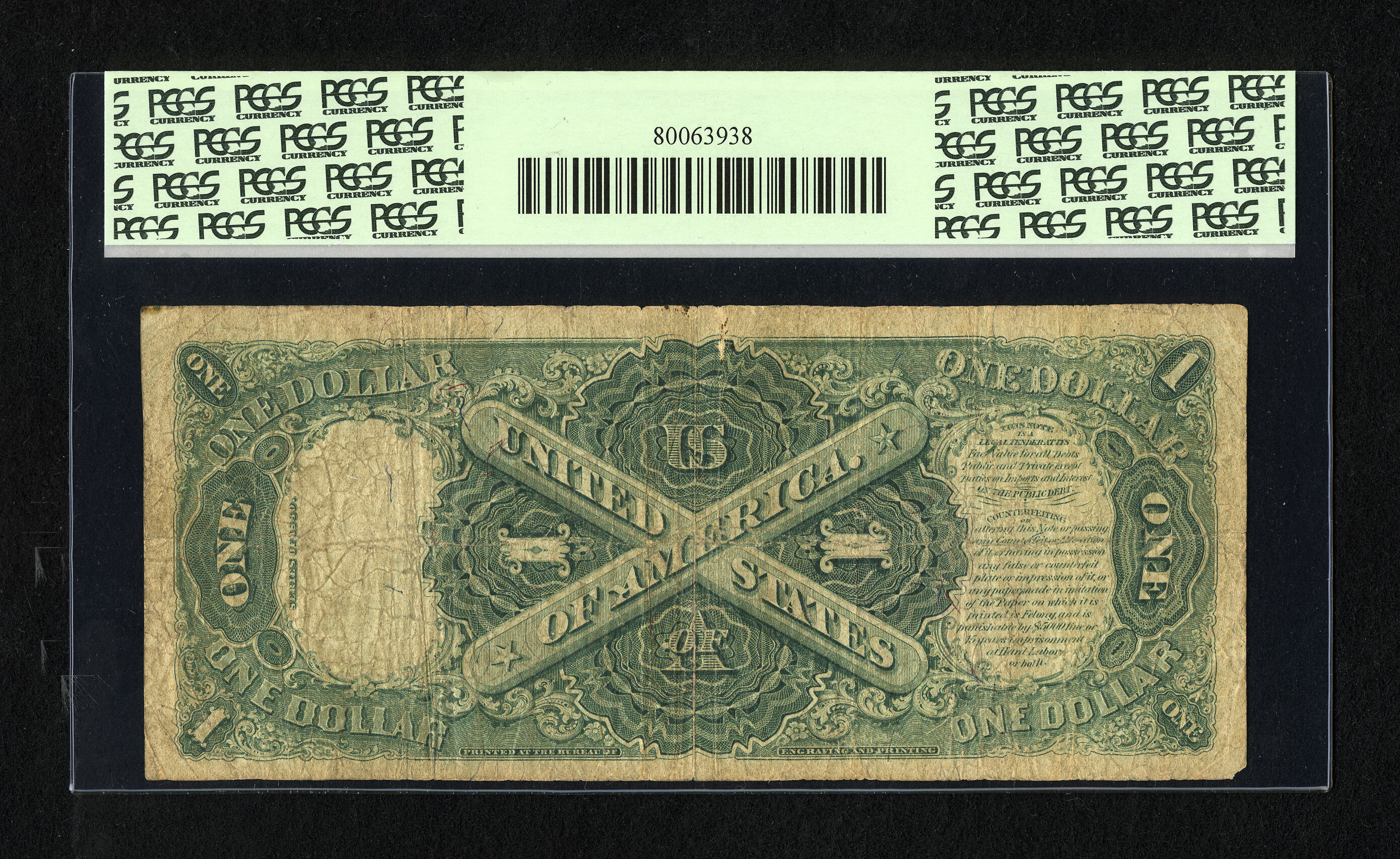 image for: Fr. 35 $1 1880 Legal Tender PCGS Very Good 10....