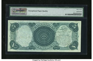 image for: Fr. 68 $5 1875 Legal Tender PMG Choice Uncirculated 63 EPQ.