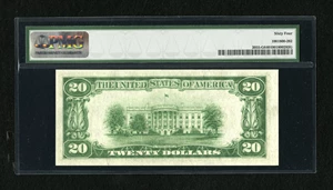 image for: Fr. 2055-G $20 1934A Federal Reserve Note Mule. PMG Choice Uncirculated 64....