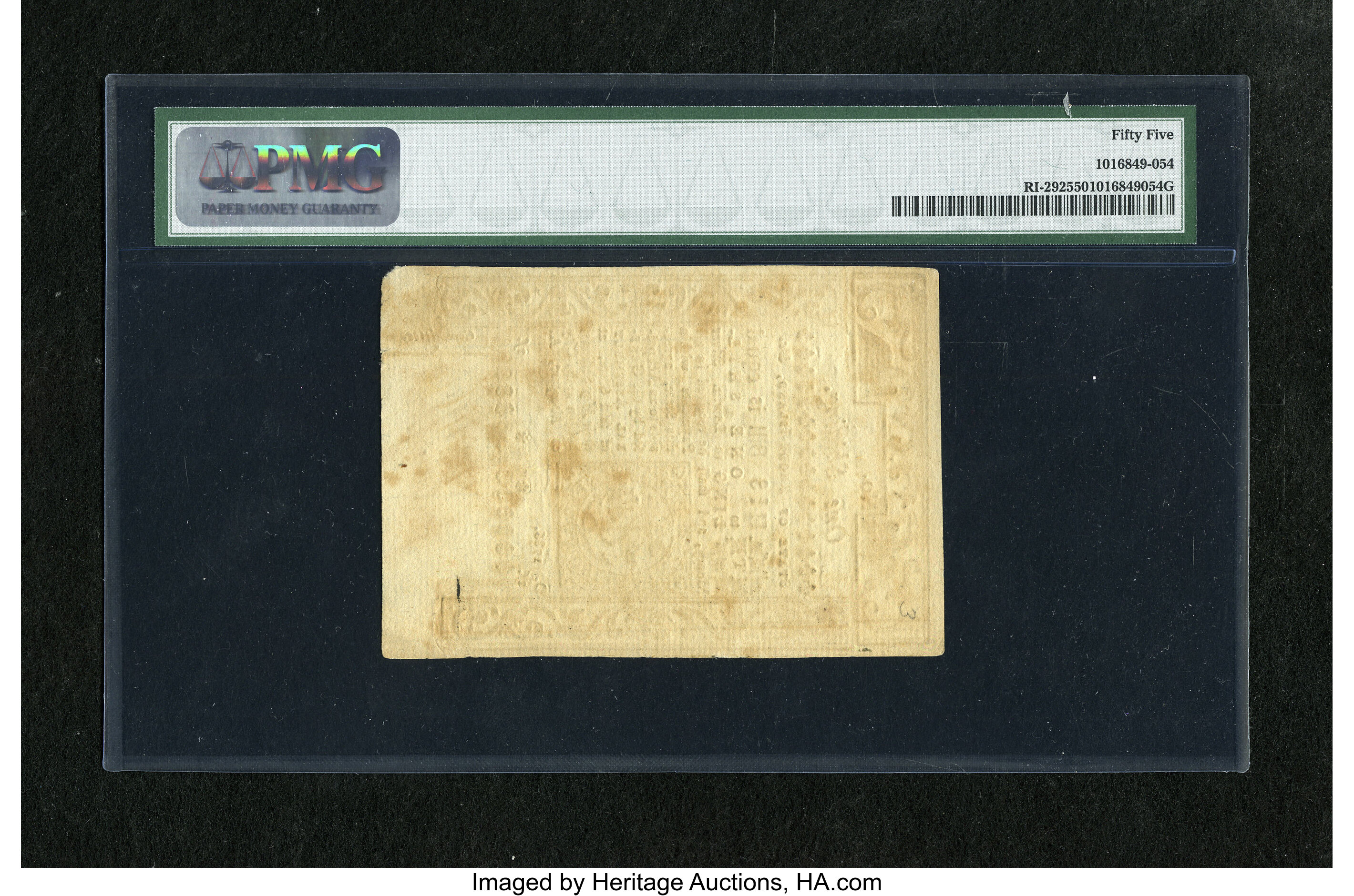 image for: Rhode Island May 1786 1s PMG About Uncirculated 55.